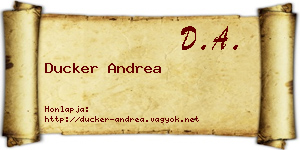 Ducker Andrea névjegykártya