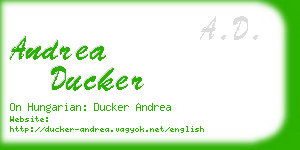 andrea ducker business card